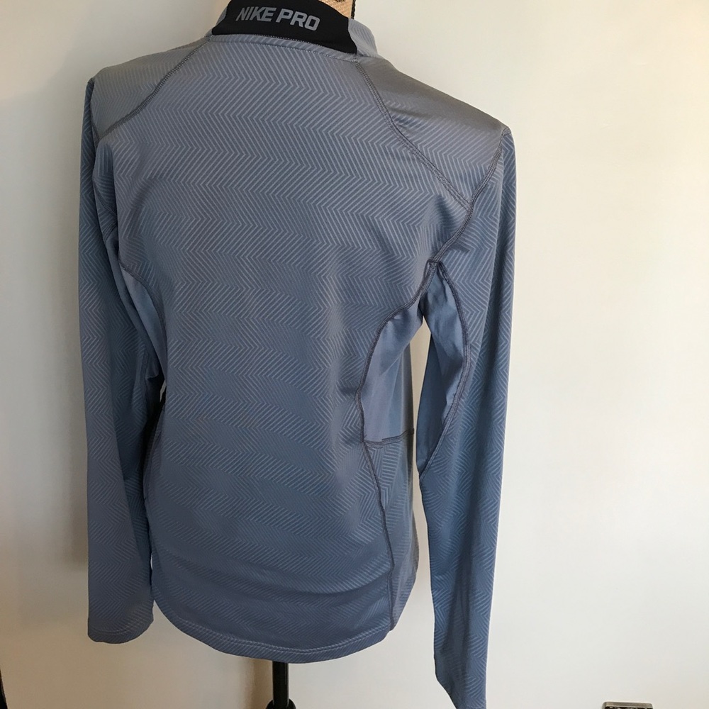 Men's Nike Pro Dri-fit fitted 1/4zip grey/black - Picture 8 of 8